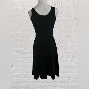 Bordeaux Nordstrom Black Babydoll Stretch Tank Dress Double Knit Mini Size XS